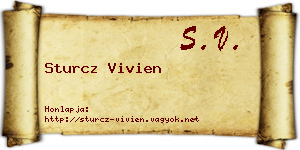 Sturcz Vivien névjegykártya